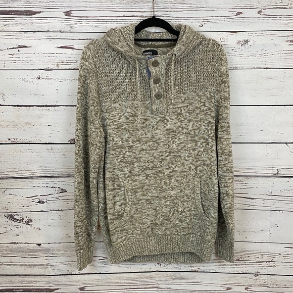 Commerce Xander Hooded Henley Pullover 